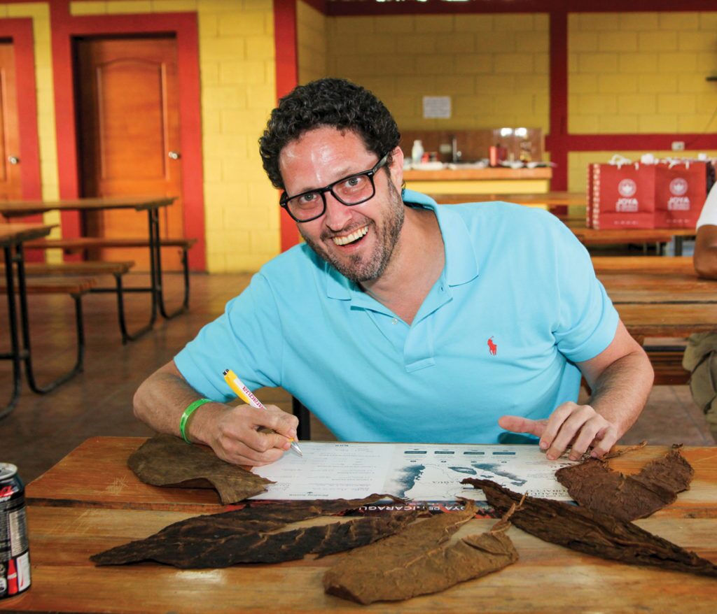Blending his very own cigar