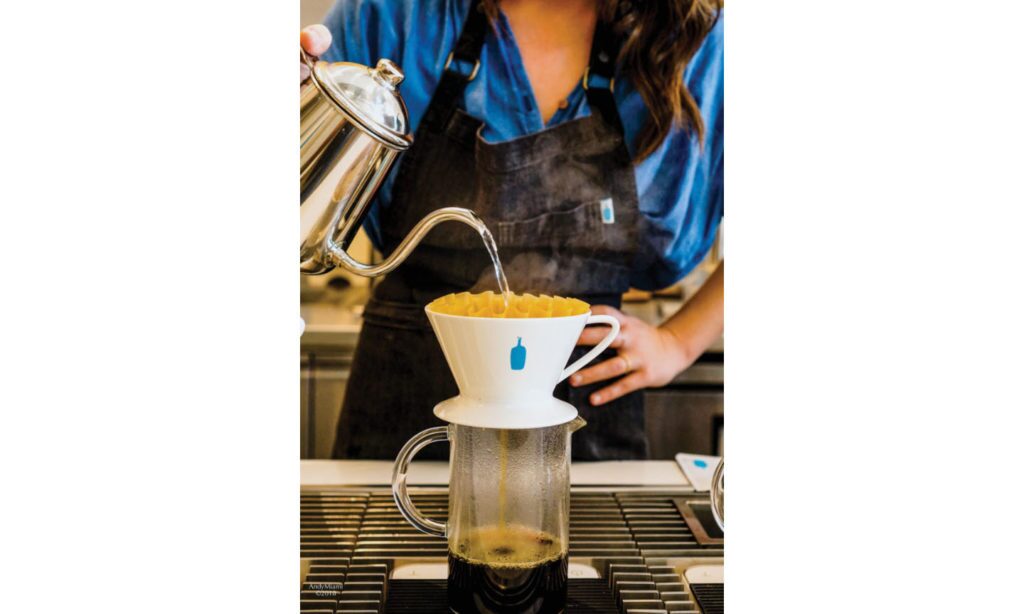 Seed to Cup 1 Blue Bottle Coffee Mami manager Michelle Hopper makes pourover coffee 706x1024 1