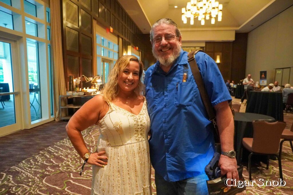 Kickoff of the Traveling Cigar Road Show 2025 10 Debbie Valencia and Joaquin Ortiz