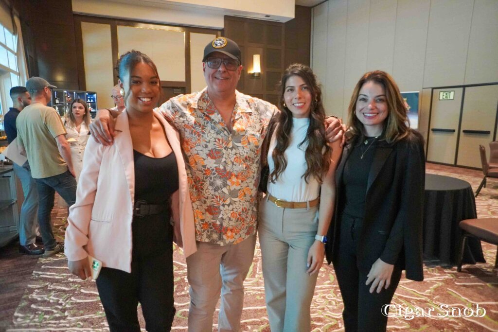 Kickoff of the Traveling Cigar Road Show 2025 9 Desiree Molina Carlos Escalona Sara Diaz and Linny Munro
