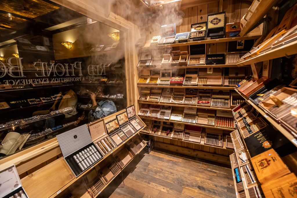 Red Phone Booth to Open in Durham 2 Red Phone Booth Humidor