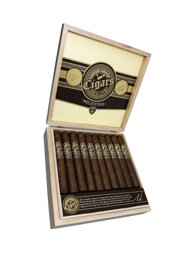 Cigars Daily Founder Tim Swanson Announces Milestone, a 10-Year Anniversary Cigar 1 Tims 10th Milestone Toro Box 1