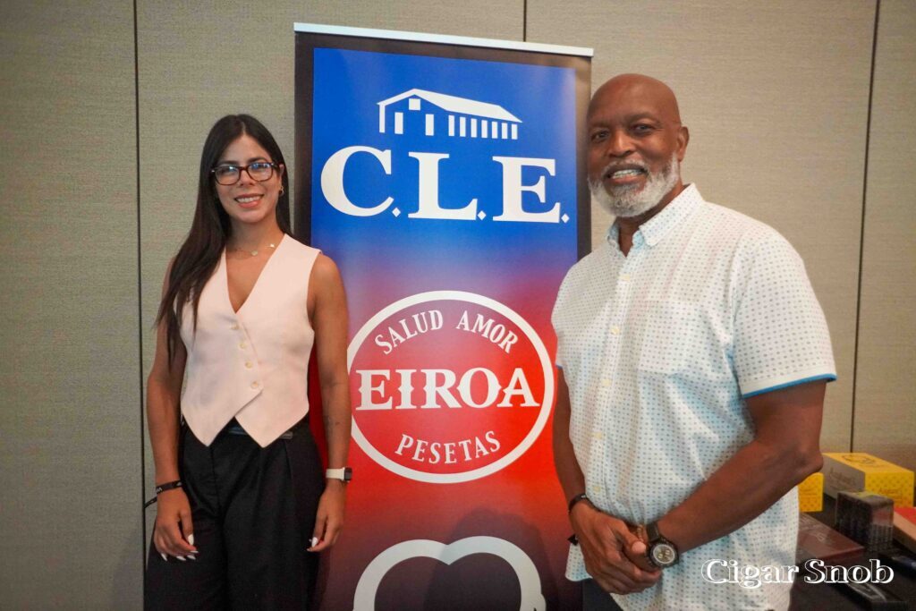 Kickoff of the Traveling Cigar Road Show 2025 1 Vanessa Franco and Robert Wright