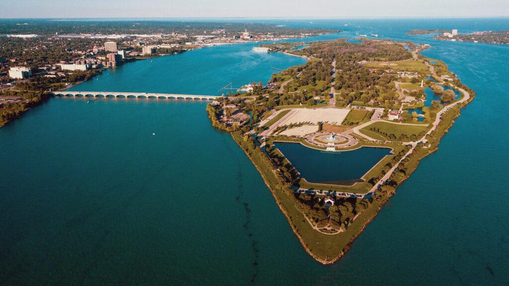Cigar Rock City - Detroit 8 Belle Isle sits in the Detroit river on the U.S. Canada border