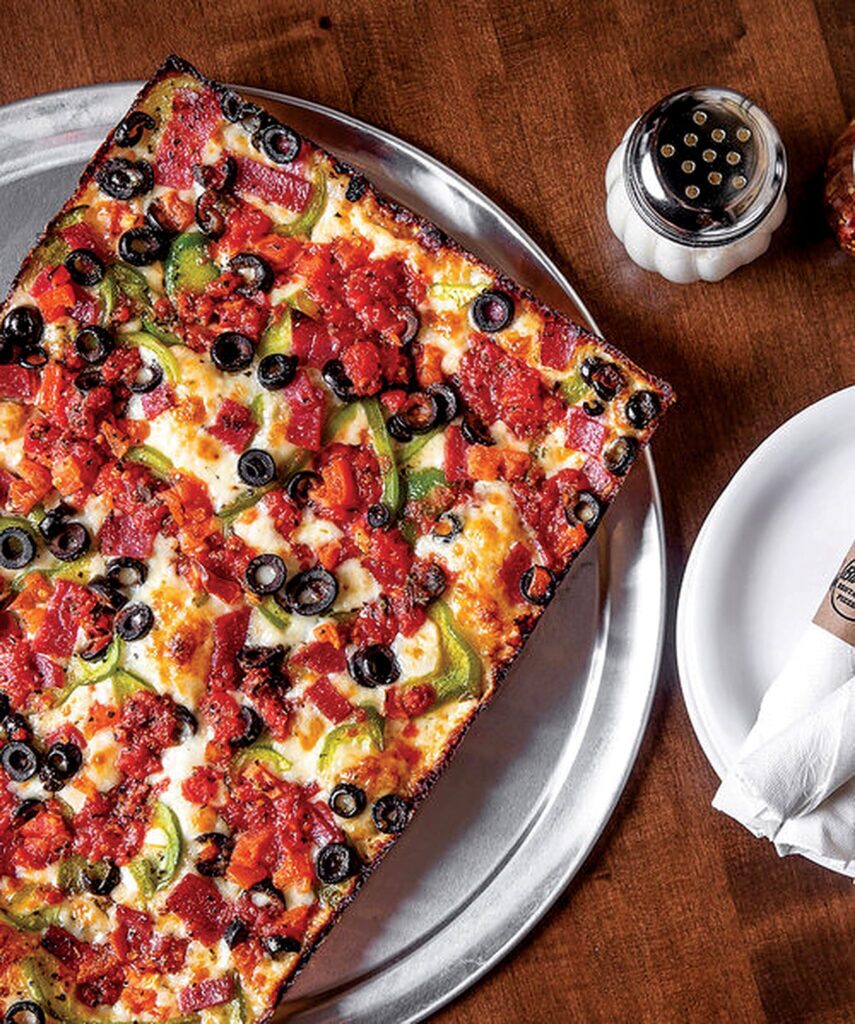 Cigar Rock City - Detroit 4 Original Detroit style pizza at Buddys